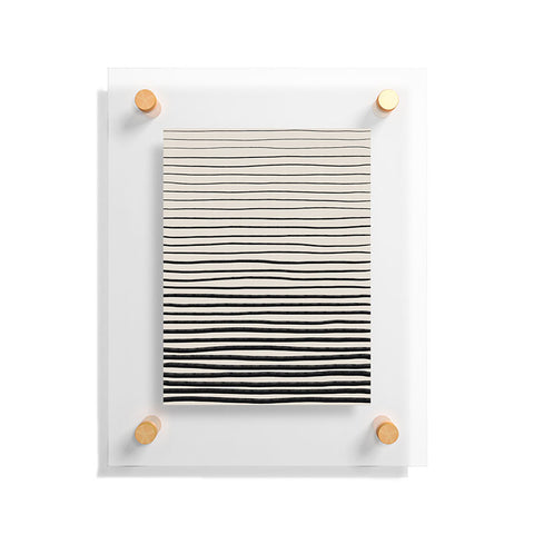 Alisa Galitsyna Black Horizontal Lines Floating Acrylic Print