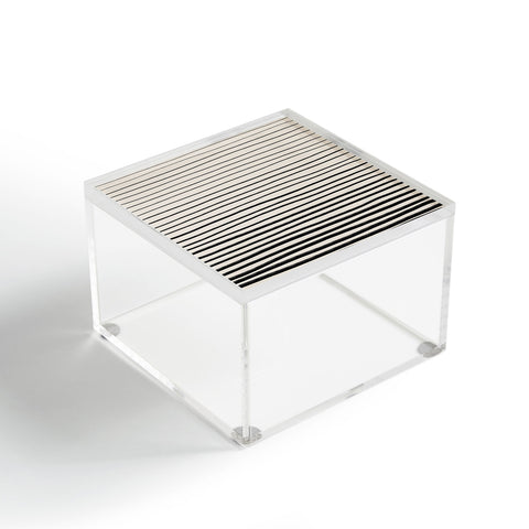 Alisa Galitsyna Black Horizontal Lines Acrylic Box