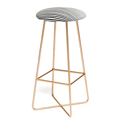 Alisa Galitsyna Black Horizontal Lines Bar Stool