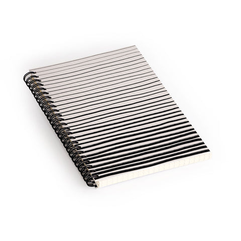 Alisa Galitsyna Black Horizontal Lines Spiral Notebook
