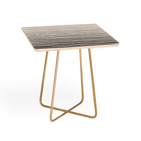 Alisa Galitsyna Black Horizontal Lines Side Table