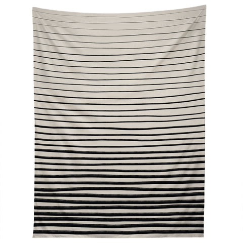 Alisa Galitsyna Black Horizontal Lines Tapestry