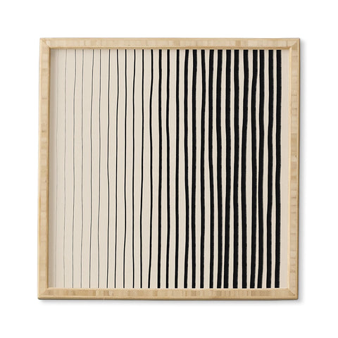Alisa Galitsyna Black Vertical Lines Framed Wall Art