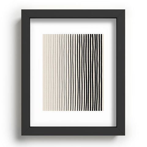 Alisa Galitsyna Black Vertical Lines Recessed Framing Rectangle