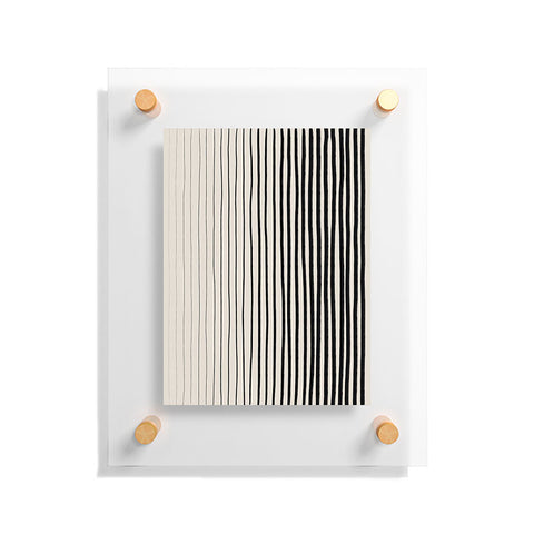 Alisa Galitsyna Black Vertical Lines Floating Acrylic Print