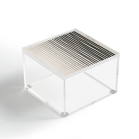 Alisa Galitsyna Black Vertical Lines Acrylic Box