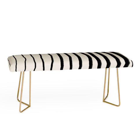 Alisa Galitsyna Black Vertical Lines Bench