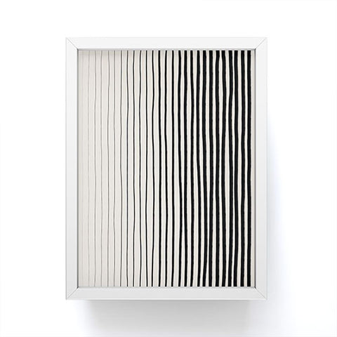 Alisa Galitsyna Black Vertical Lines Framed Mini Art Print