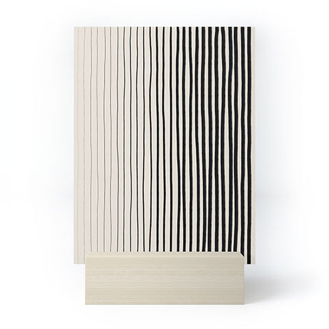 Alisa Galitsyna Black Vertical Lines Mini Art Print