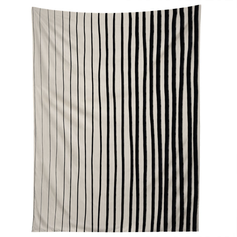 Alisa Galitsyna Black Vertical Lines Tapestry