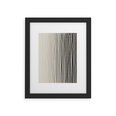 Alisa Galitsyna Black Vertical Lines Framed Art Print