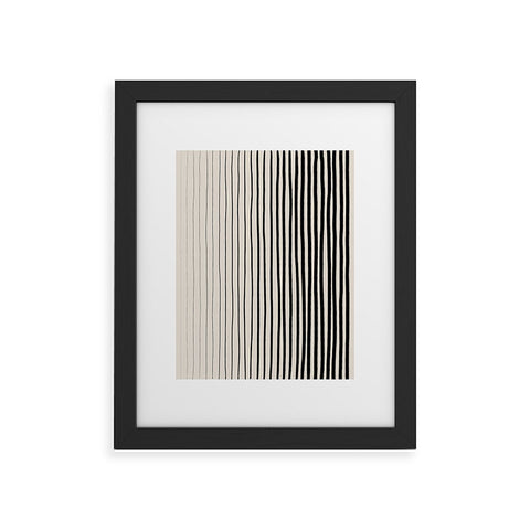 Alisa Galitsyna Black Vertical Lines Framed Art Print