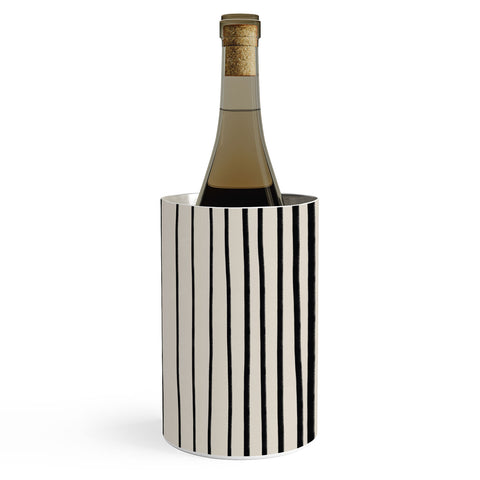 Alisa Galitsyna Black Vertical Lines Wine Chiller