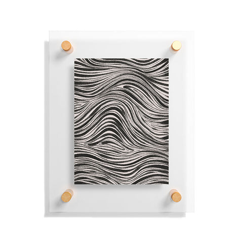 Alisa Galitsyna Black White Irregular Lines Floating Acrylic Print
