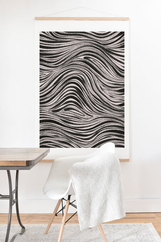 Alisa Galitsyna Black White Irregular Lines Art Print And Hanger