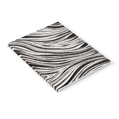 Alisa Galitsyna Black White Irregular Lines Notebook