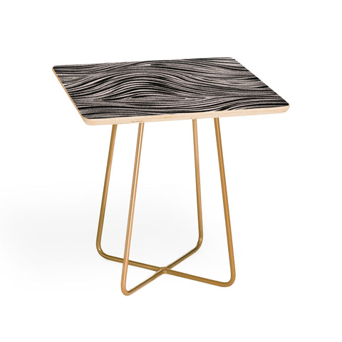 Alisa Galitsyna Black White Irregular Lines Side Table