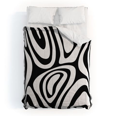Alisa Galitsyna Black White Minimal Comforter