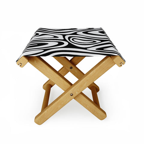 Alisa Galitsyna Black White Minimal Folding Stool