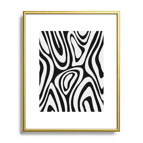 Alisa Galitsyna Black White Minimal Metal Framed Art Print