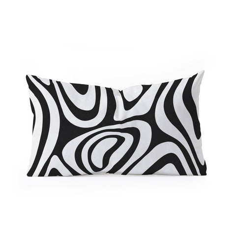 Alisa Galitsyna Black White Minimal Oblong Throw Pillow