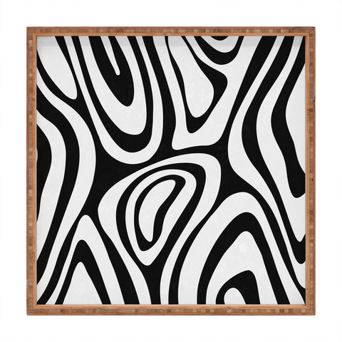 Alisa Galitsyna Black White Minimal Square Tray