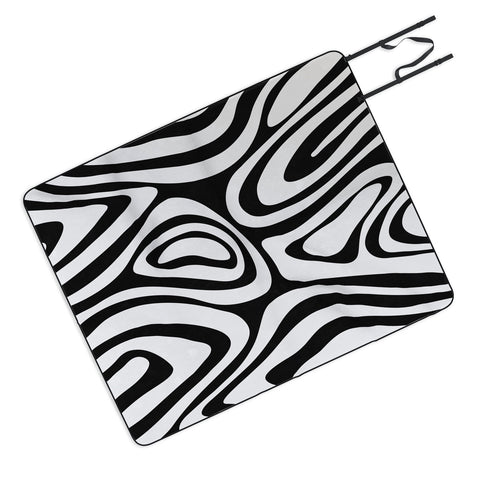 Alisa Galitsyna Black White Minimal Picnic Blanket