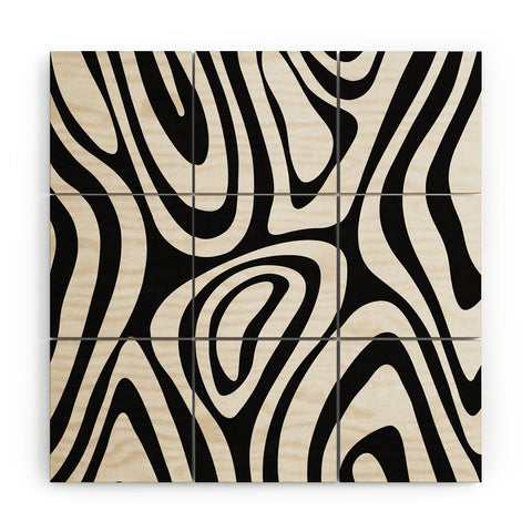 Alisa Galitsyna Black White Minimal Wood Wall Mural