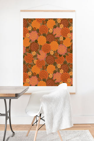 Alisa Galitsyna Blooming Flowers Pattern Art Print And Hanger