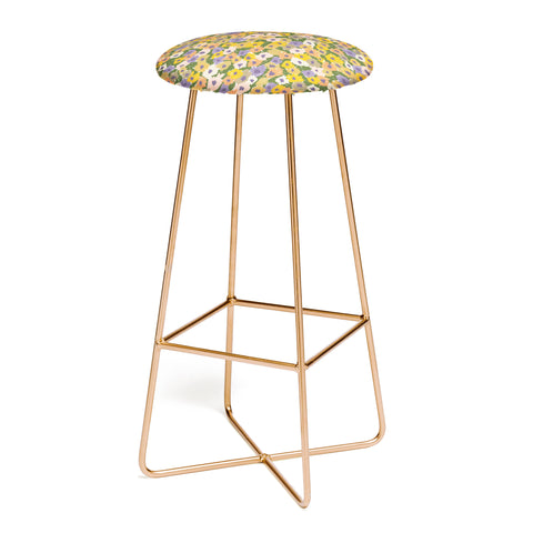 Alisa Galitsyna Blooming Garden Green Purple Bar Stool
