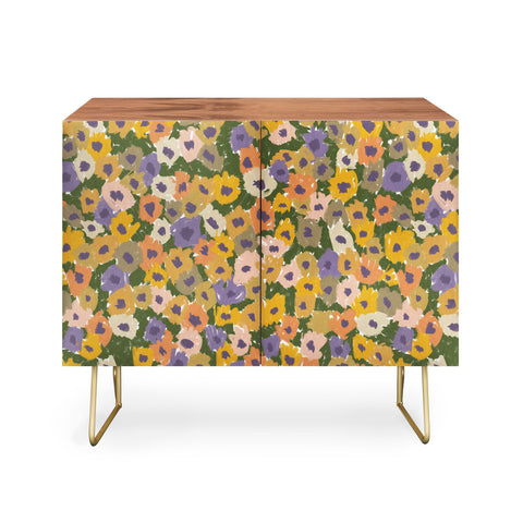 Alisa Galitsyna Blooming Garden Green Purple Credenza