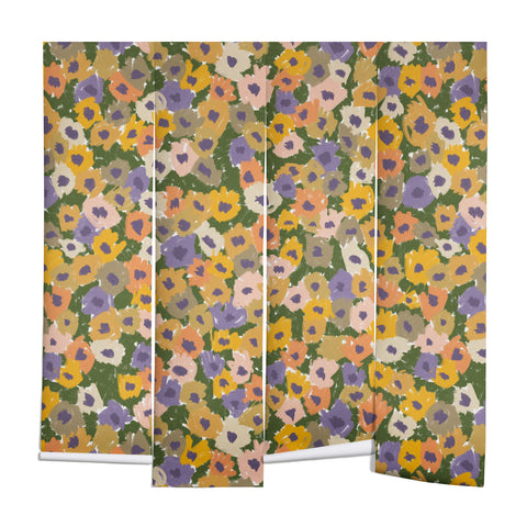 Alisa Galitsyna Blooming Garden Green Purple Wall Mural