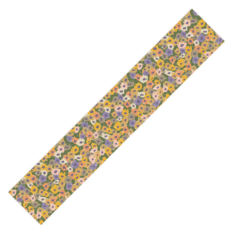 Alisa Galitsyna Blooming Garden Green Purple Table Runner