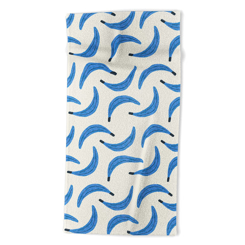 Alisa Galitsyna Blue Bananas Beach Towel