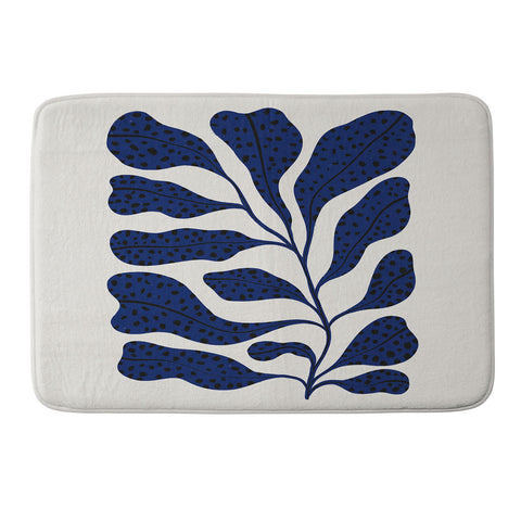 Alisa Galitsyna Blue Plant 2 Memory Foam Bath Mat
