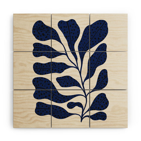 Alisa Galitsyna Blue Plant 2 Wood Wall Mural