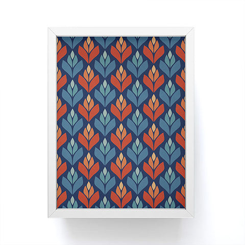 Alisa Galitsyna Blue Red Retro Trefoil Patter Framed Mini Art Print