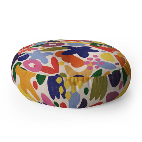 Alisa Galitsyna Bright Abstract Pattern 1 Floor Pillow Round
