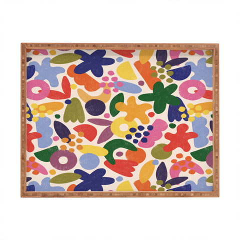 Alisa Galitsyna Bright Abstract Pattern 1 Rectangular Tray
