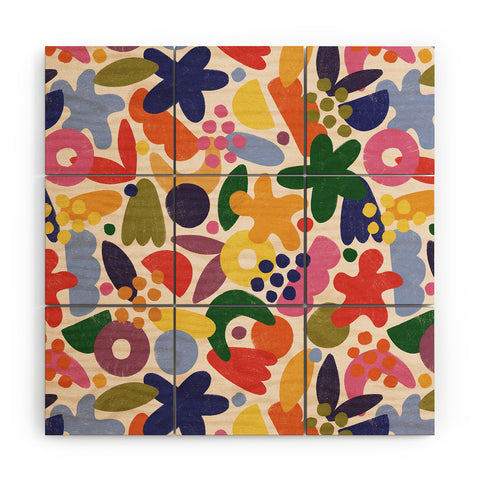 Alisa Galitsyna Bright Abstract Pattern 1 Wood Wall Mural