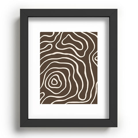Alisa Galitsyna Brown Topographic Map Recessed Framing Rectangle