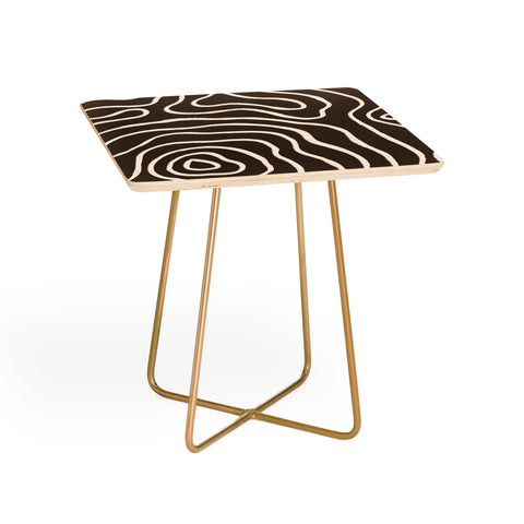 Alisa Galitsyna Brown Topographic Map Side Table