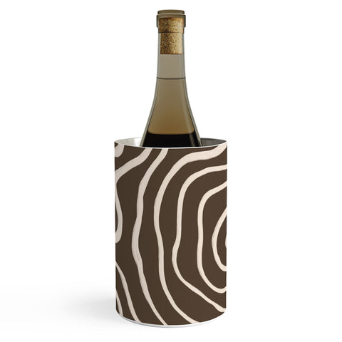Alisa Galitsyna Brown Topographic Map Wine Chiller