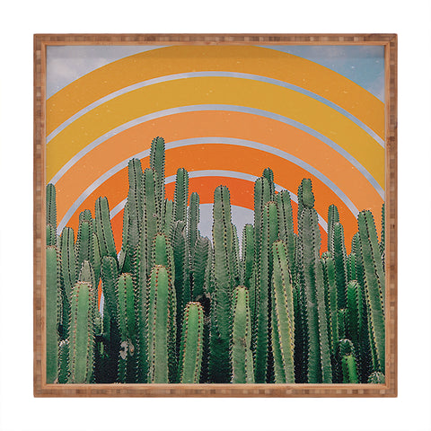 Alisa Galitsyna Cactus and Rainbow Square Tray