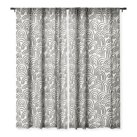 Alisa Galitsyna Charcoal Arches 1 Sheer Window Curtain