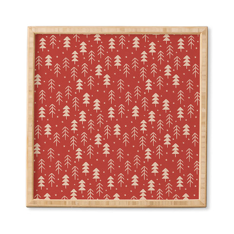 Alisa Galitsyna Christmas Forest Red Framed Wall Art