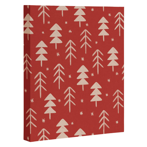 Alisa Galitsyna Christmas Forest Red Art Canvas