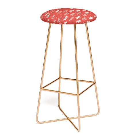 Alisa Galitsyna Christmas Forest Red Bar Stool