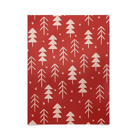 Alisa Galitsyna Christmas Forest Red Poster