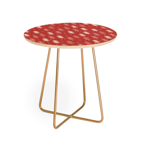 Alisa Galitsyna Christmas Forest Red Round Side Table